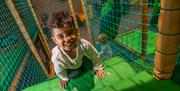 Young boy in the soft play area at Richardson's Family Entertainment Centre